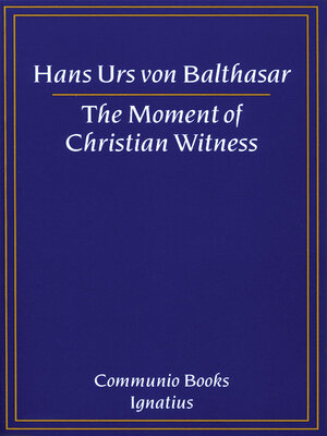 cover image of The Moment of Christian Witness